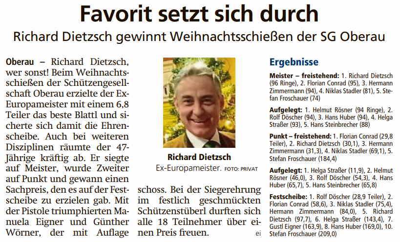 Garmisch-Partenkirchner Tagblatt im 2. Januar 2024